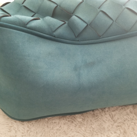 Urban Expressions Teal Woven Oversized Hand Bag - Picture 10 of 12